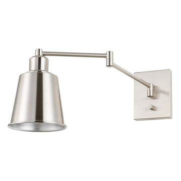 Cary 5.75" Iron Contemporary Swing Arm LED Wall Sconce - JONATHAN Y